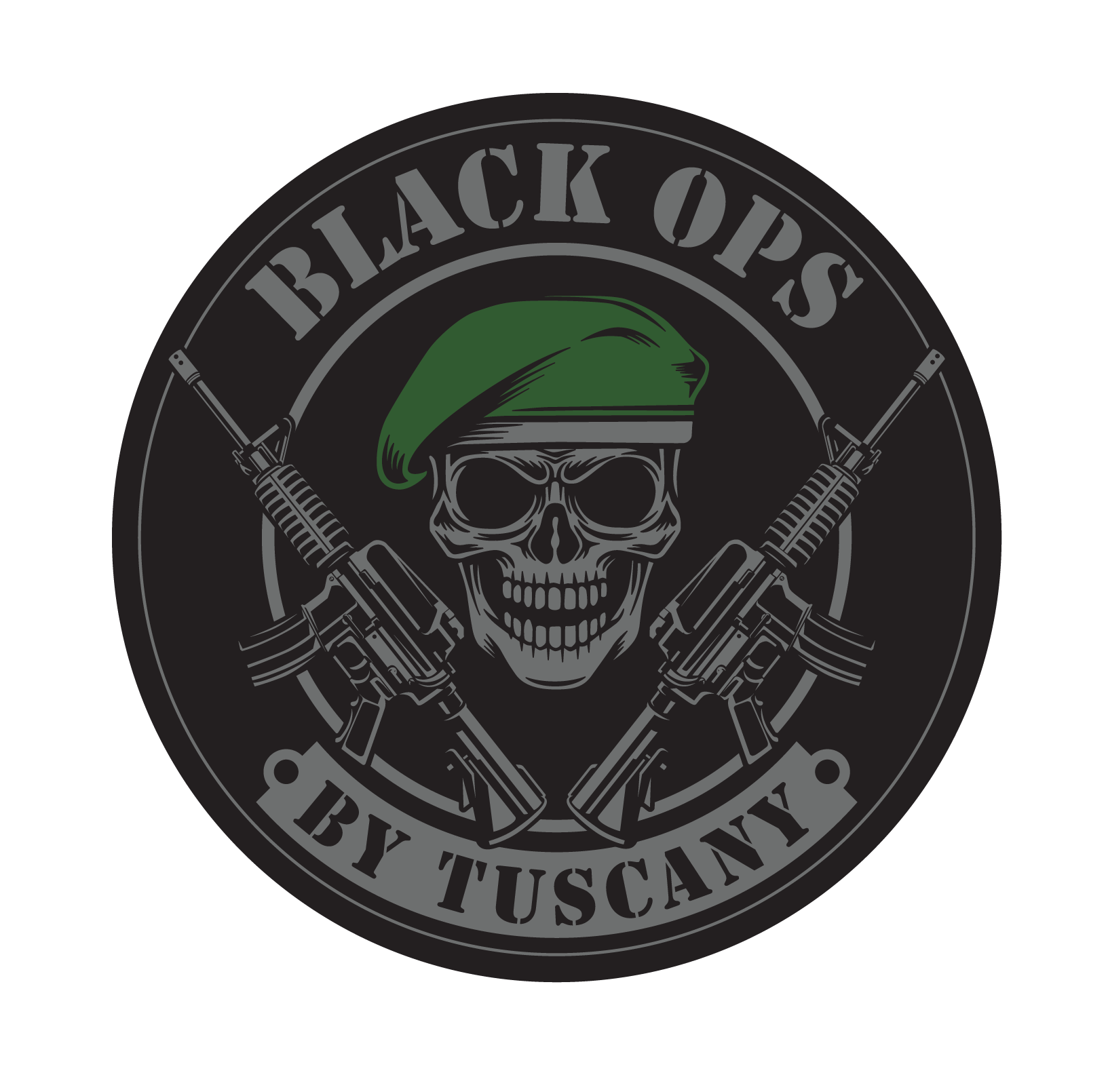 Tuscany Black Ops Logo Black Ops custom lifted 4x4 Chevy trucks created by Tuscany.